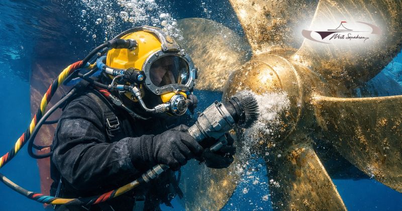 Underwater Propeller cleaning