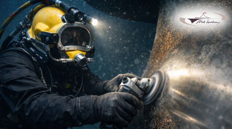 Underwater Propeller polishing