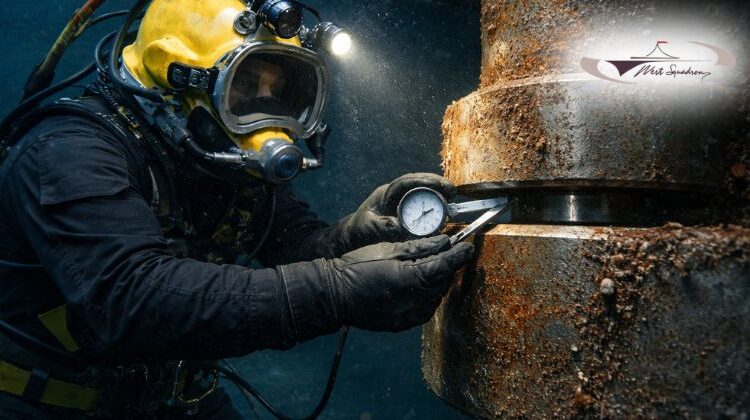 Underwater Rudder pintle clearance measurements