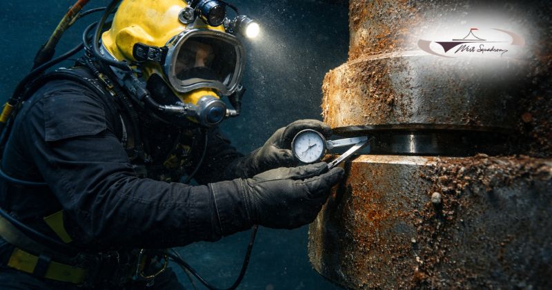 Underwater Rudder pintle clearance measurements