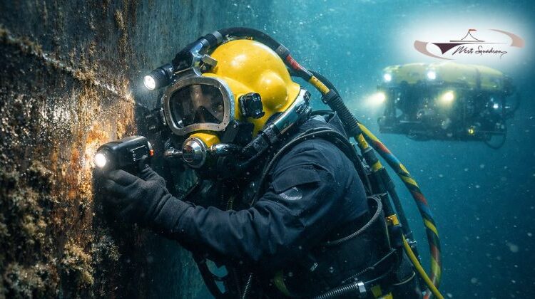 Underwater hull inspection in Singapore Anchorage