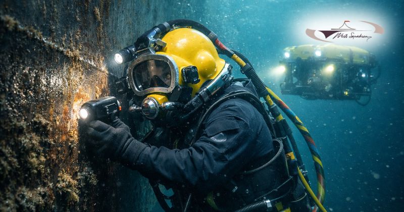 Underwater hull inspection in Singapore Anchorage