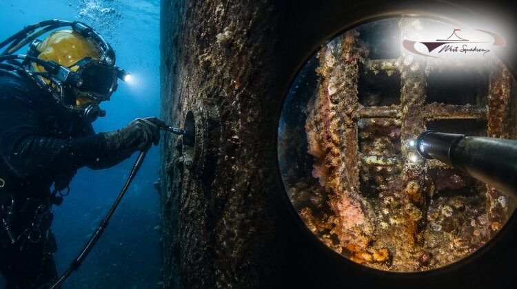 Under water Sea chest Borescope inspection