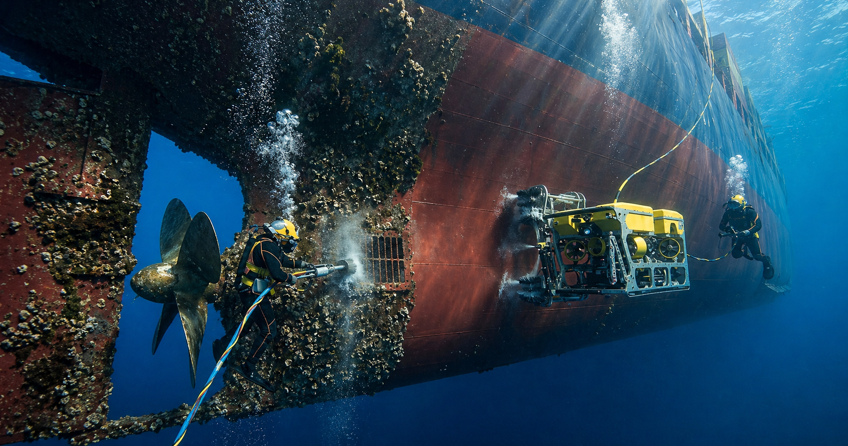 Underwater and Above Waterline Hull Cleaning
