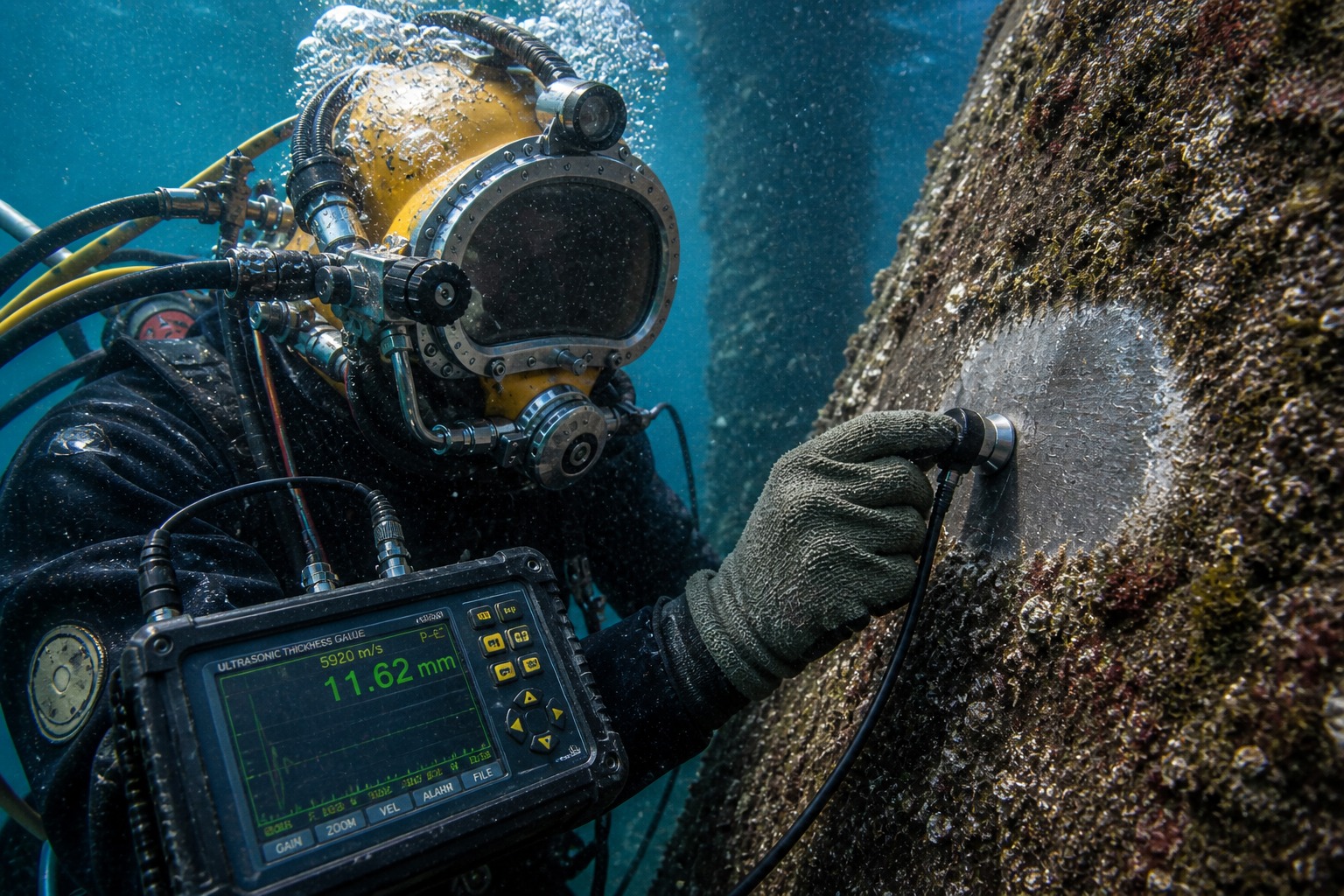 Underwater UTG (Ultrasonic Thickness Gauging)